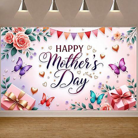 Flower Mother's Day Party Celebration Decorative Background Cloth Garden Arrangement Background