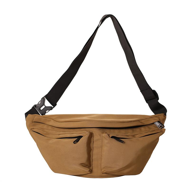Trendy Brand Sports Small Satchel 2025 Spring New Versatile Solid Color Shoulder Small Satchel Chest Bag Waist Bag Women