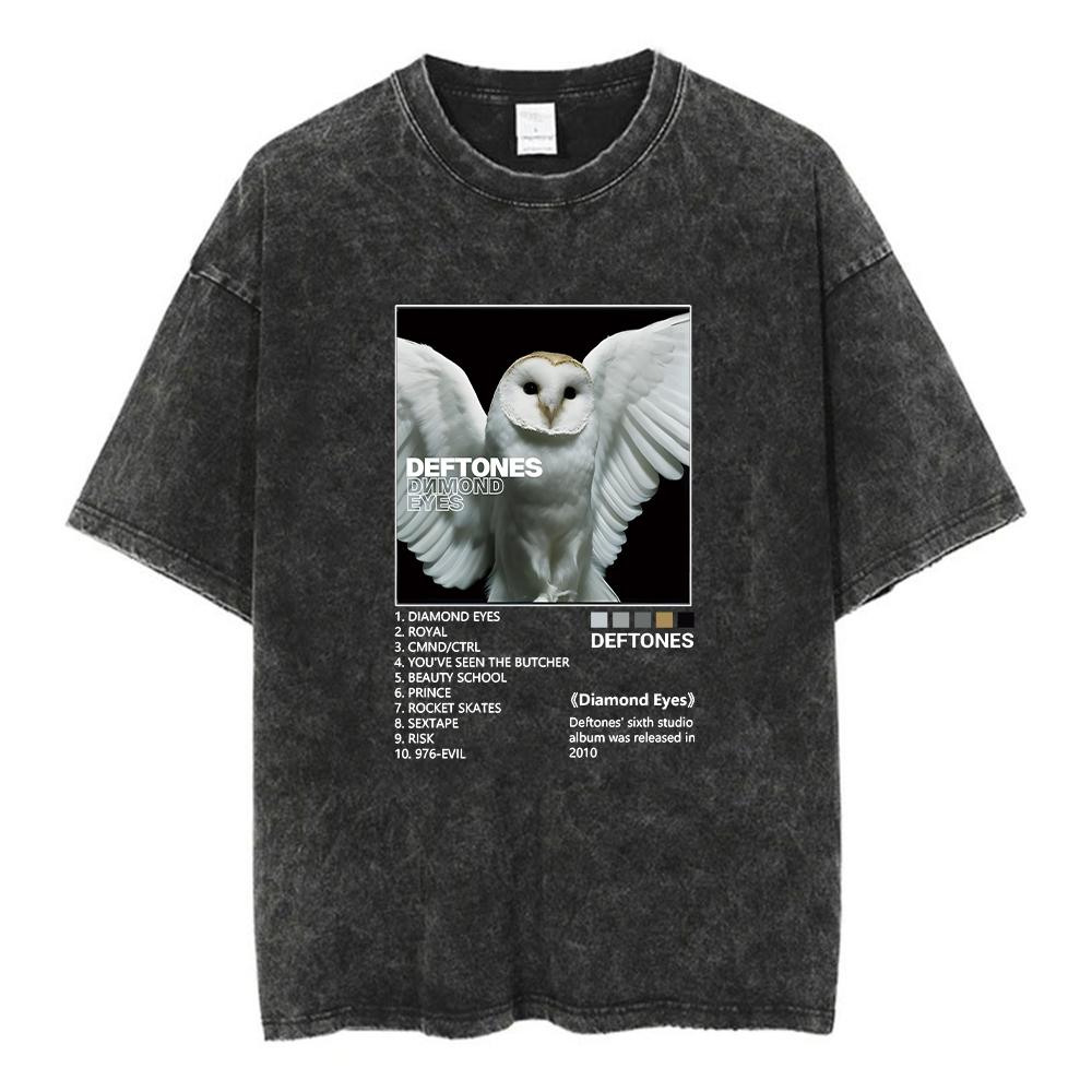 Deftones Band-Diamond Eyes Music Album Cover T-Shirt Metal Rock Clothes Cotton Vintage Short Sleeve Tees Tops