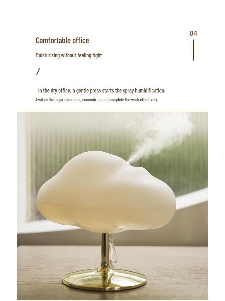 Cloud & Mist Aroma Diffuser with Color-Changing LED Light and Humidifier for Essential Oils