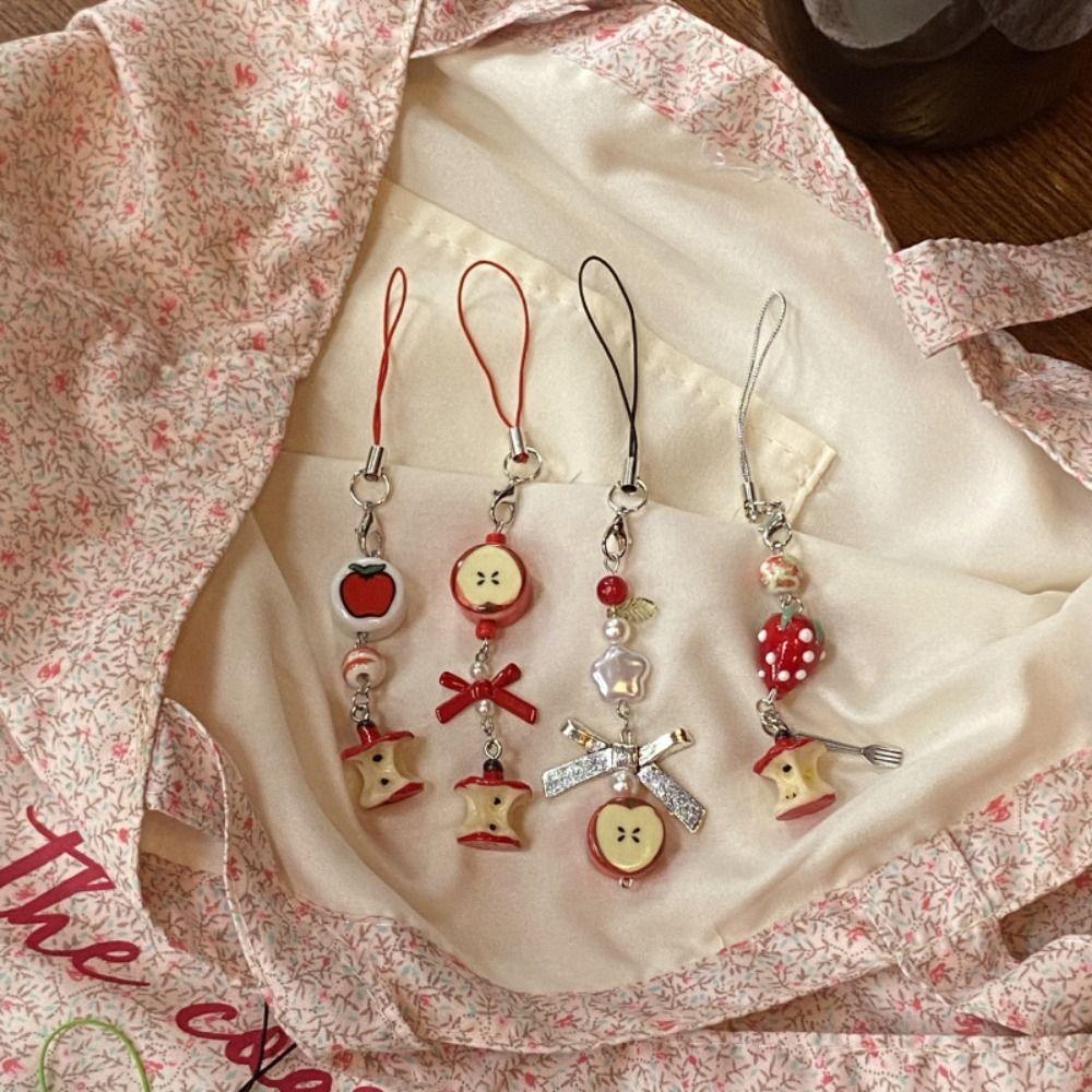 

Бант Бисерный Телефон Цепочка Фруктовый Ремешок Для Мобильного Телефона Девушка Дамы Телефон Шнурки Для Девочек Y2K