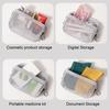 Cosmetic Bag Zipper Design Adjustable Size Large Capacity Mesh See-Through Washable Breathable Travel Makeup Organizer Storage Pouch