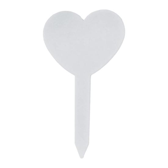 100 Stück Herzform Pflanzenetiketten Wasserdichte Gartenetiketten Wiederverwendbare Kunststoff Pflanzenstecker für Pflanztöpfe Blumenbeete Kräutergärten