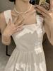 Women's 2025 Summer French Mid-Length Waist-Slimming Temperament Dress