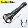 High Strong Power Led Flashlights USB Rechargeable 90000ml Tactical Light Emergency 18650 Built-in Battery Camping Torch