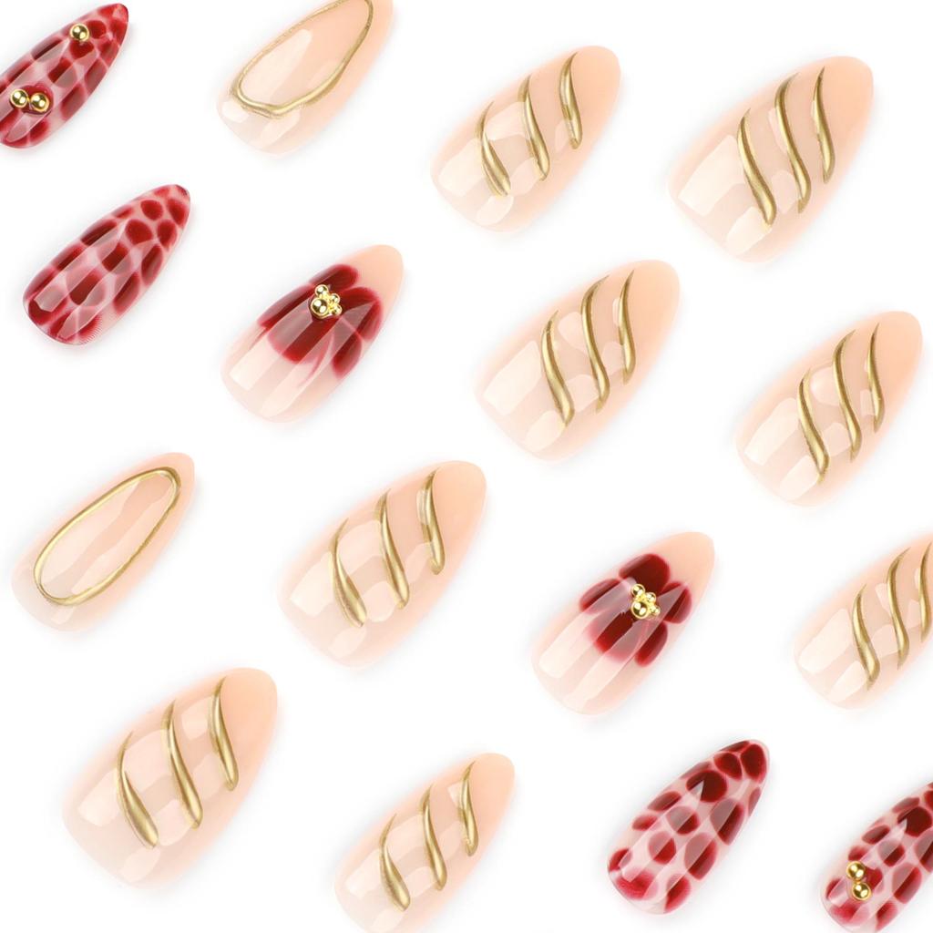 3D Wearable Short Almond Nail Art Tips