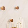 Nordic Sapele Wood No-Drill Coat & Hat Hooks - Wall-Mounted Decorative Wooden Kitchen & Wardrobe Hangers