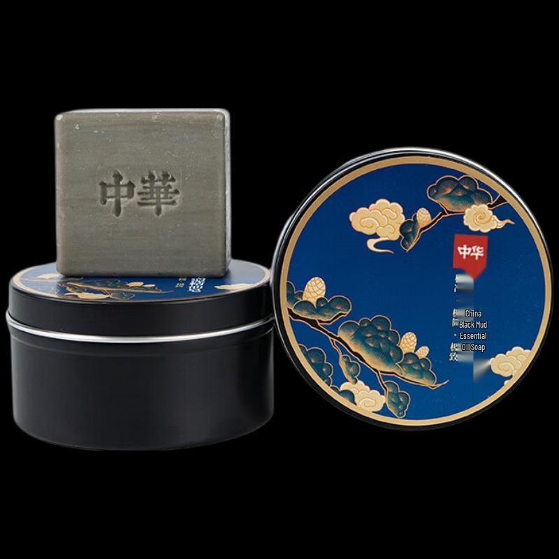 

Zhonghua Natural Black Mud Salt Soap 50g
