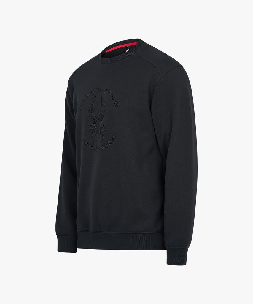 SPYDER Men'S Circle Lettering Spider Embroidery Sweatshirt Spkfcnrl001Mblk