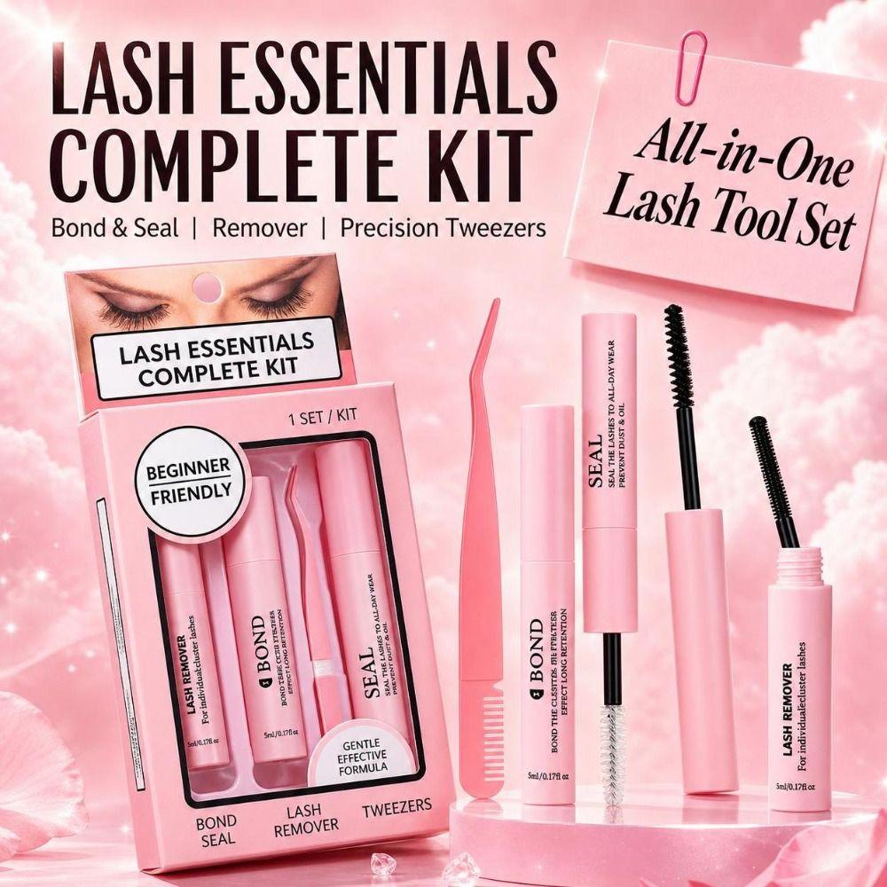 Waterproof Lash Extension Kit Gentle Lash Glue Remover Set Eyelash Bond Seal Kit Lash Application