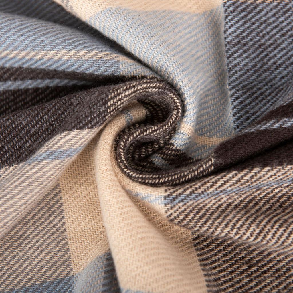 Plaid scarf girl cute autumn and winter imitation cashmere shawl warm scarf versatile fresh scarf woman