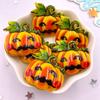 8Pcs Resin Colorful 3D Big Pumpkin Skull Head Ghosts House Witch Figurines Flat back Stone Decor DIY Halloween Scrapbooks Crafts