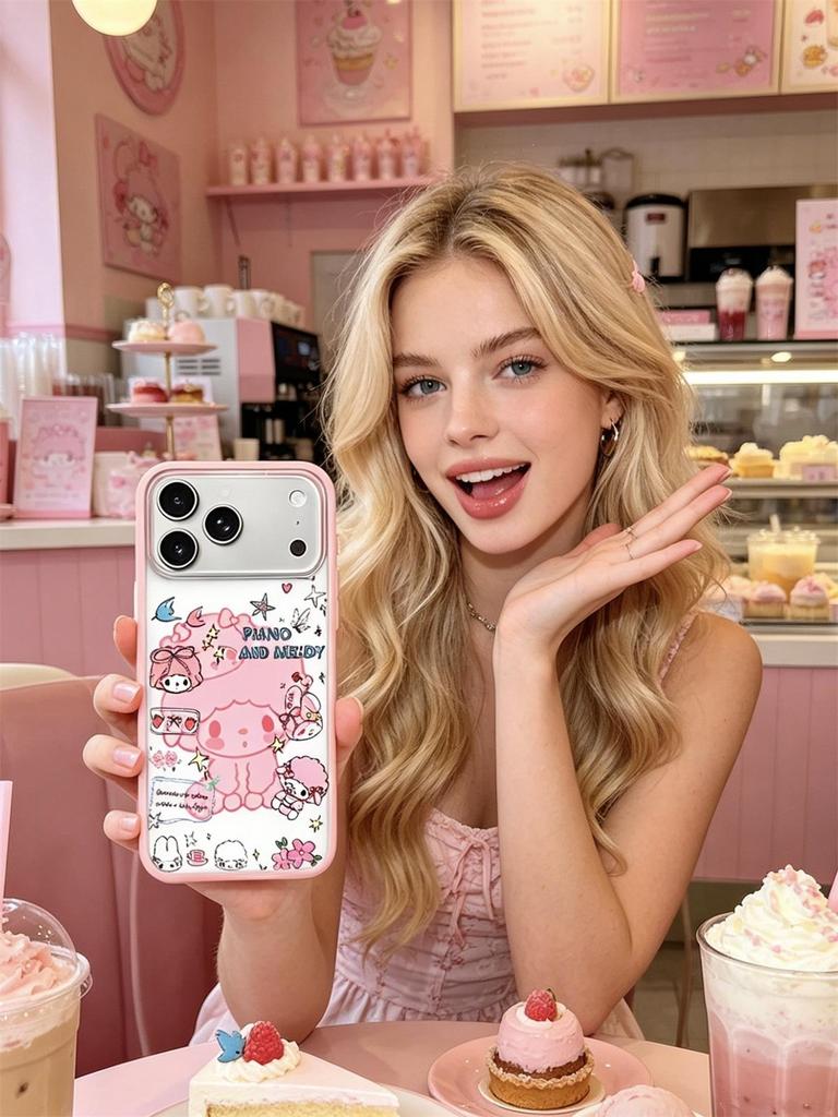 Influencer Melody Frosted Skin Feel Drop Protection Phone Case for Apple PROMAX 17/16/15/14/13.