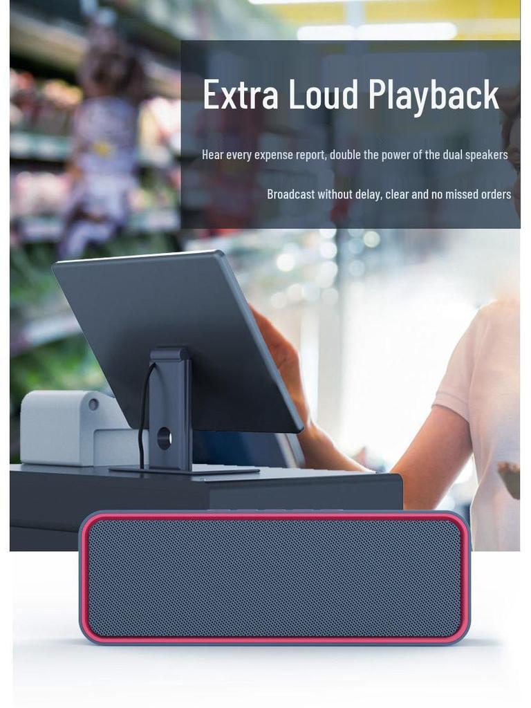 High-Volume Bluetooth Subwoofer Speaker with Voice Announcer
