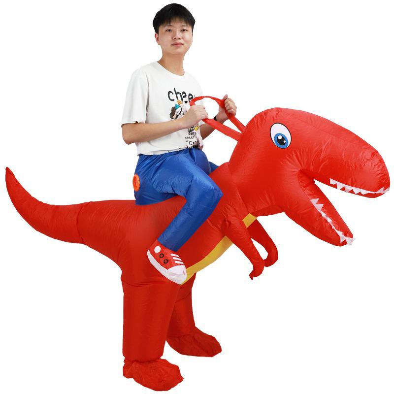 Cartoon Dinosaur Funny Props Costumes Tyrannosaurus Rex Mount Inflatable Suit Amusement Park Cosplay Performance Costume