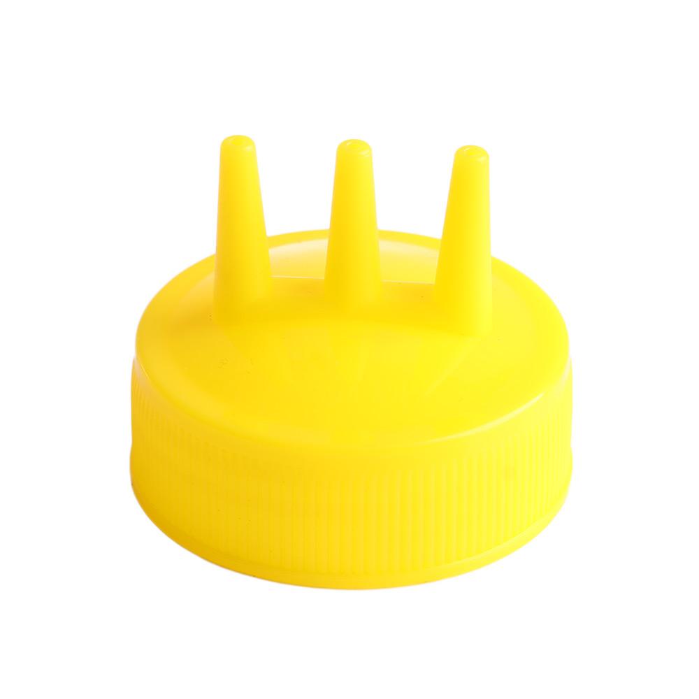 Oil 3 Holes Vinegar Sauce Kitchen Storage Mustard Squeeze Bottle Jar Kitchen Accessories Dispenser