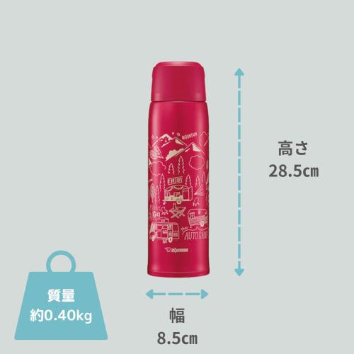 ZOJIRUSHI Water Bottle Stainless Steel Bottle with Cup Thermal/Cold 1.03L Red SJ-JS10-RA