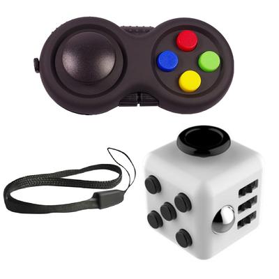 HAMILO Kostka Fidget Pad, Pad Fidget, Zmiana Nastroju, Zestaw 2 sztuk (Biały)