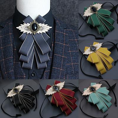 Mens Accessories Shirt Tie Party Necktie Rhinestone Formal Bowties Wedding Groom Satin