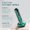 Electric Cupping Massage Device with 12 Suction Modes for Back/Arms/Legs Scraping Can Fatigue Relieve Health Cupping Massager