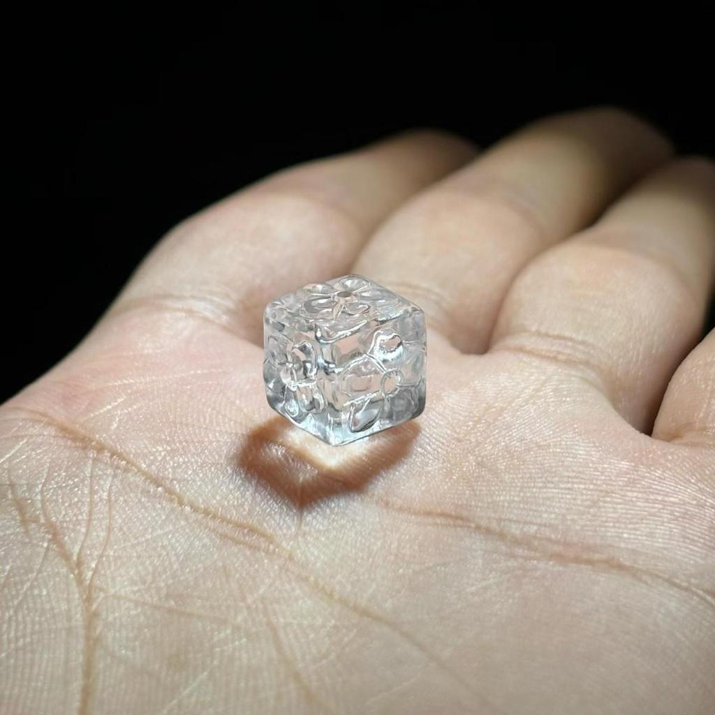 Natural White Crystal Beads: Carved Six-Sided Square, Flower, Lion Head, Cat Paw, Wings - DIY Jewelry Accessories.