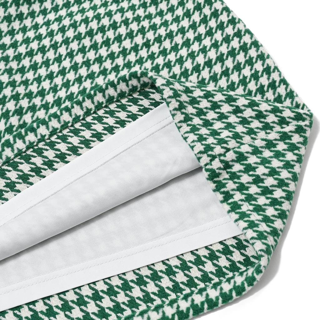 Delsol 7848 Green Houndstooth Fabric Golf Side Brushed Sizes LL Skirt, Fall/Winter, Women's Wear, Zipper, Lined, Outer, M, L, (LL)