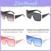 Fashion Oversized Unisex Frameless Square Sunglasses With Uv400 Protection For Travel And Parties
