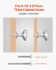 Cabinet Knobs, 25 Pack, 28 Mm Zinc Alloy Drawer Pulls Door Handles, Mushroom Kitchen Solid Knobs Dresser Handles, Cupboard Hardware with Screws for
