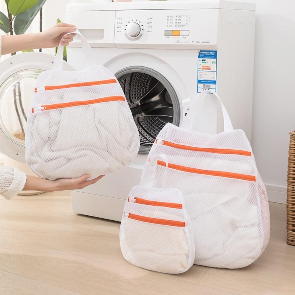 Reusable Laundry Wash Bags Double-Layer Zipper Underwear Laundry Bags New Washing Bag  Bra