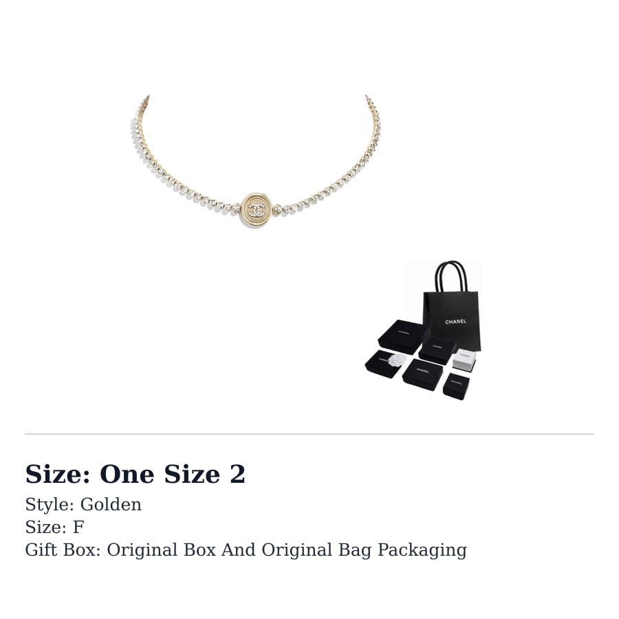 CHANEL Double C Brass Necklaces Women's AB6235-B05696-NC476