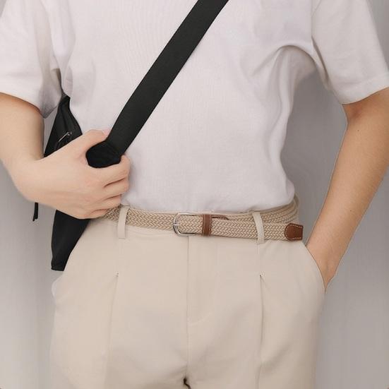 Women Belt Adjustable Pins Wide Elastic Band Poreless Stretch Belt Roll-up Free