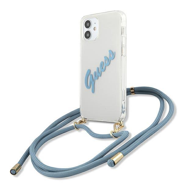Guess Guhcp12Scrtvsbl Iphone 12 Mini 5,4 Niebieski/Blue Hardcase Script Vintage