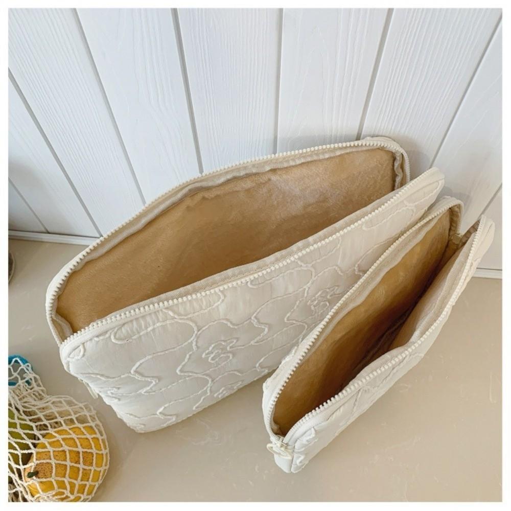 11/14 Inch Laptop Bag Embroidery Flower Soft Tablet Sleeve Case Shockproof Large Capacity for MacBook/iPad/DELL