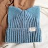 Women's Winter Cute Cat Ears Hat Pullover Knitted Hats Cute Casual Beanie Hat Street Simple Warm Ear Protection Hats For Women
