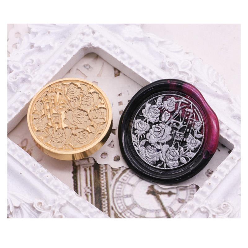 Blumenwachssiegel, Siegel, Retro-Handwerk, Siegelstempel, Kopf, Karte, Umschlag, Hochzeitseinladung, Geschenkverpackung, Scrapbook