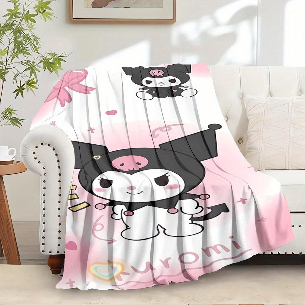 

1pc Kuromi Plush Home Decor Blanket - Seasonal universal cozy washable gift for all ages, perfect for all families, multiple sizes available 130x150cm