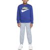 Nike Sweatshirt Letter Logo Print Round Neck Casual Fleece Kids tops Deep-Navy DQ3860-455