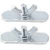 2PCS Stainless Steel Sealing Plate and Butterfly Turnbuckle for Mobile Air Conditioner Suitable for Casement Fixings