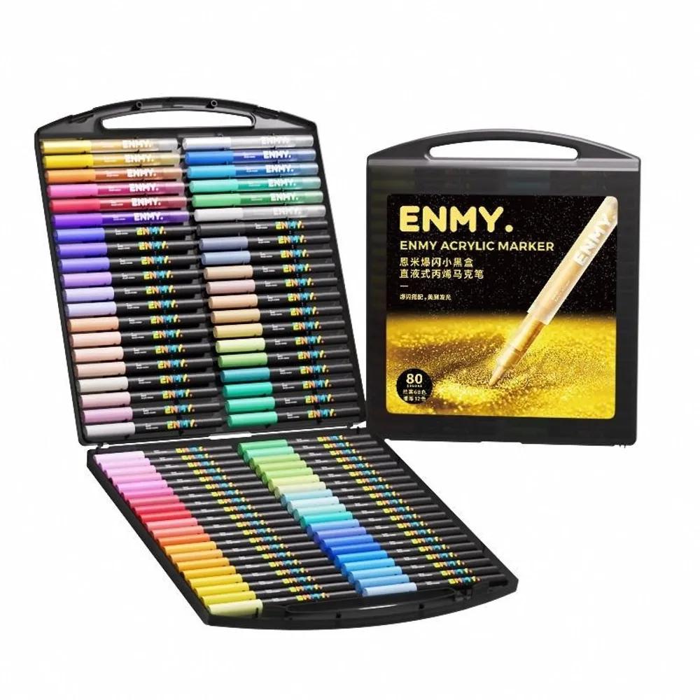 ENMY Acrylic Marker Pen Glitter Marker Set 12 colors