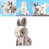 Cute Plush Bunny Keychain Pendant Fluffy White Rabbit Doll Backpack Decoration Gift For Girls