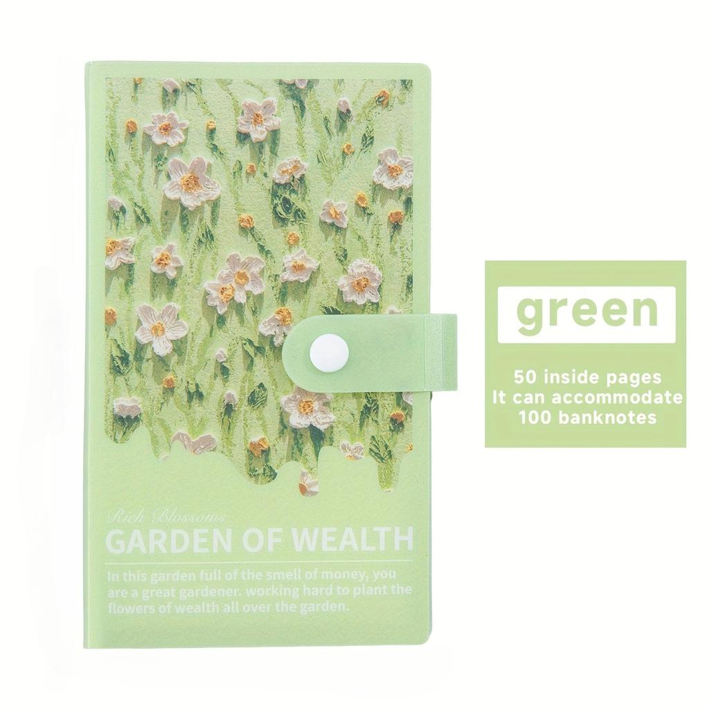 1pc Fortune Garden Coin Collecting Book, Shell PVC & PP Material, 50 Double-Sided Sheets, Holds Up to 100 Ancient Coins