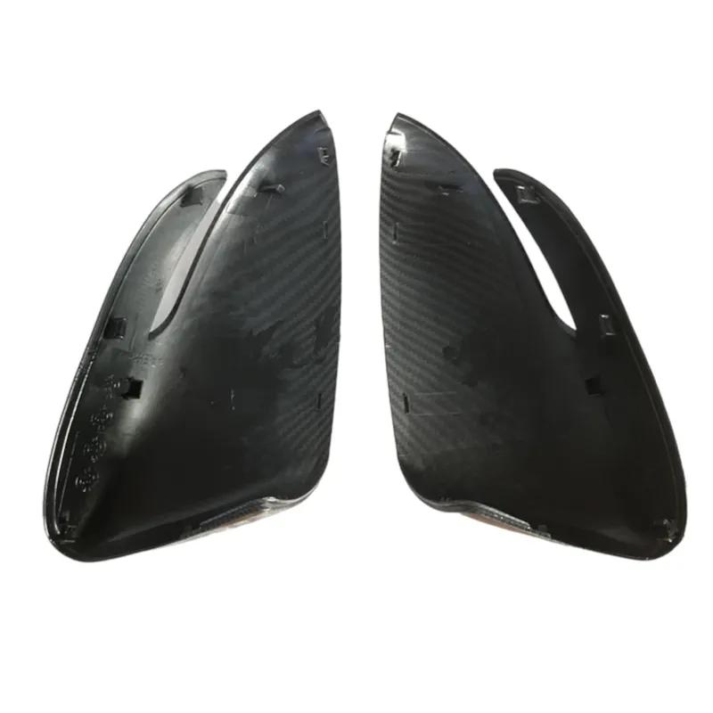 For KIA K3 Forte 2013-2018 Car Rearview Side Mirror Cover Wing Cap Door Housing Shell Trim Sticker ABS Carbon Fiber/ Gloss Black