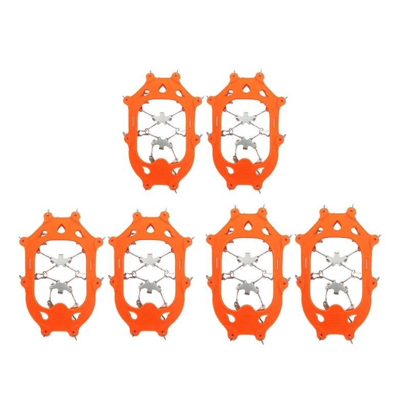 Outdoor Winter Snow Spikes Crampons Cleats Chain Claws Grips Boot Cover Ice Gripper Spikes Outdoor 19 Tooth Ice Claws