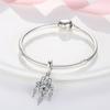 New 925 Sterling Silver Dream Catcher Dangle Charm Heart Shaped Bead For Original Pendant Bracelet Dreamcatcher Jewelry