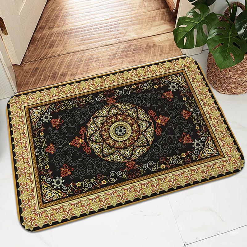Victorian Entrance Door Doormat Carpet for Bedroom Soft Bathmat Hallway Entryway Veranda Floor Mat Living Room Rug