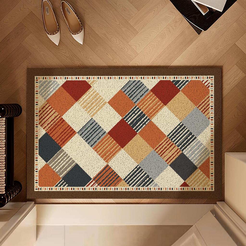 High-End American Style Entrance Door Mat - Silk Loop, Wear-Resistant, Non-Slip, Mud & Dust Removing