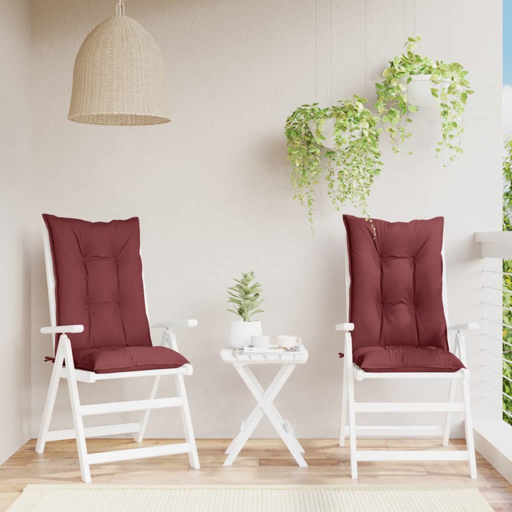 Hochlehner Seat Cushions 2 Pcs Melange Burgundy 120 X 50 X 7 Cm Fabric