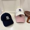 Spring And Summer Simple Letter Aa Embroidery Baseball Hat Men'S And Women'S Versatile Skinny Cap Show Small Face