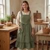 Solid Color Retro European Apron Vintage Baking Apron Kitchen Clothes Kitchen Apron  Garden Work