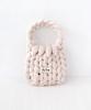 Acho Velvet Knitted Pom-Pom Tote Bag_Cream Beige